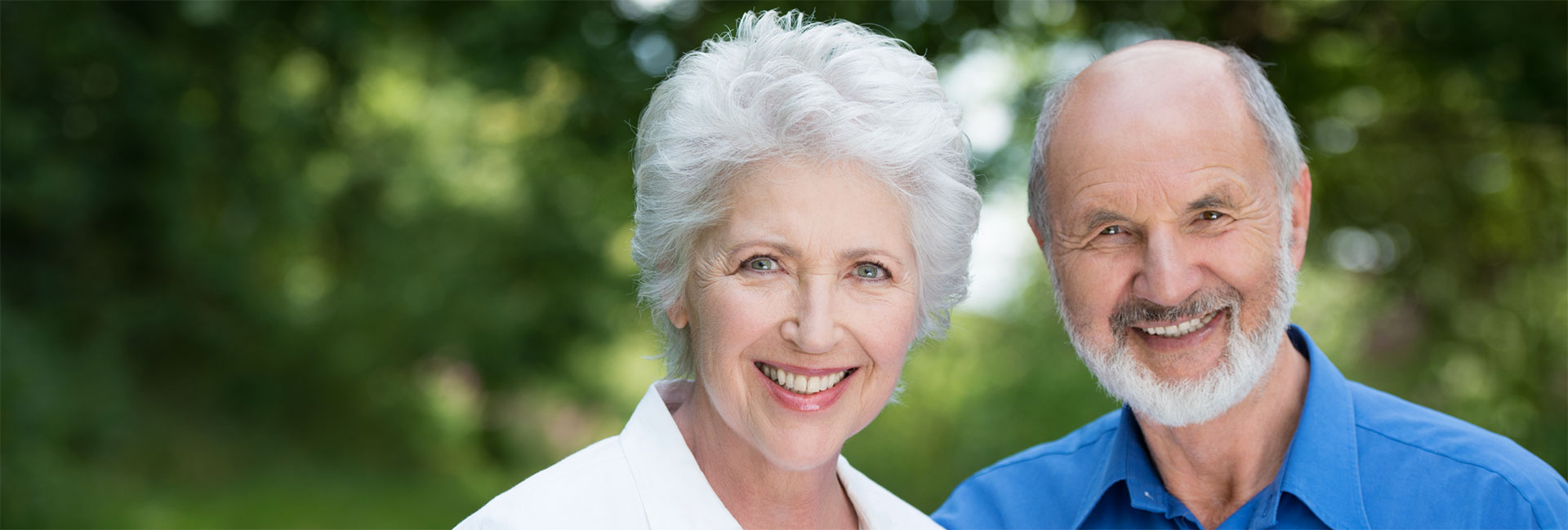 Smiling Elderly couple with great teeth